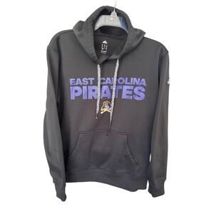 East Carolina‎ Pirates SM Men's Adidas Climawarm Black Hoodie Hooded Sweatshirt